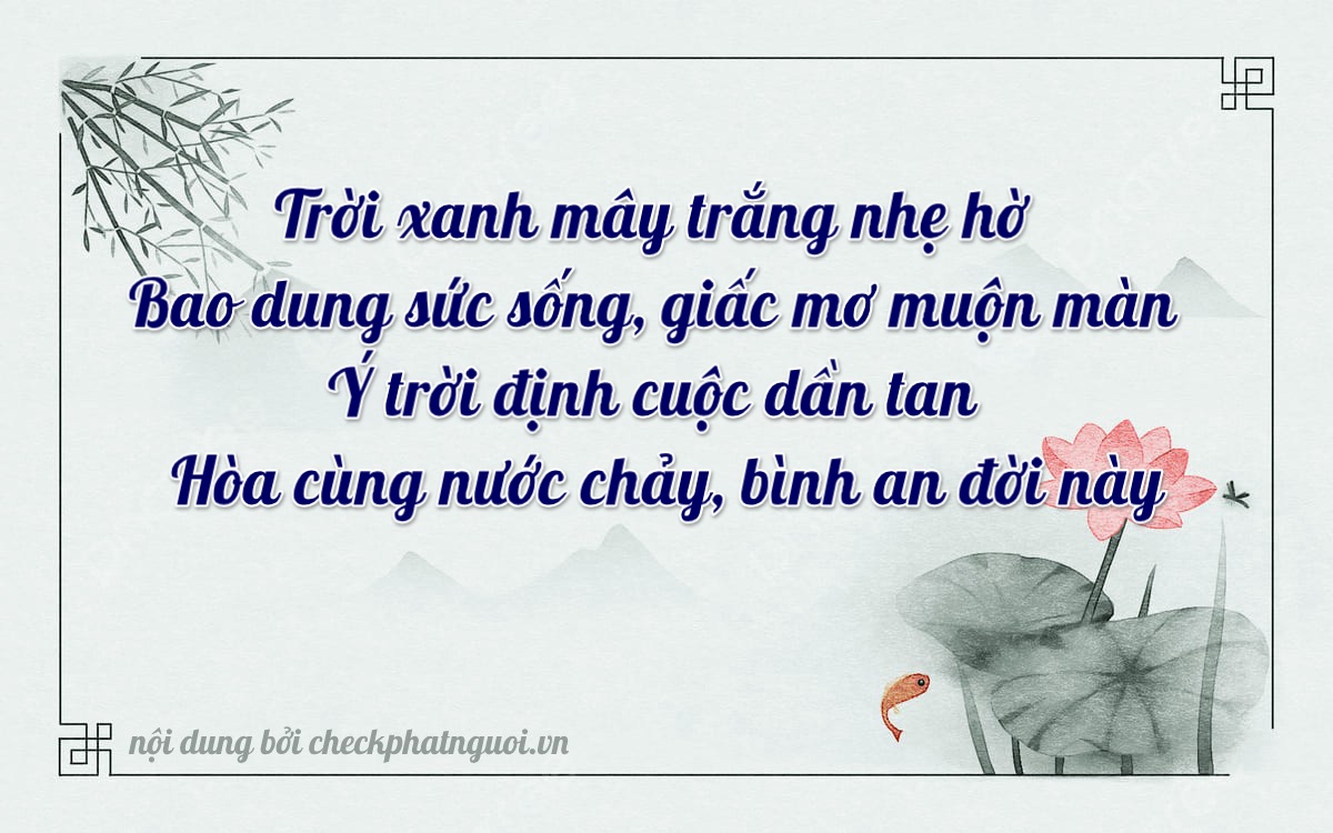 Bài thơ ý nghĩa cho <b>biển số 76AD-03022</b> tại website checkphatnguoi.vn