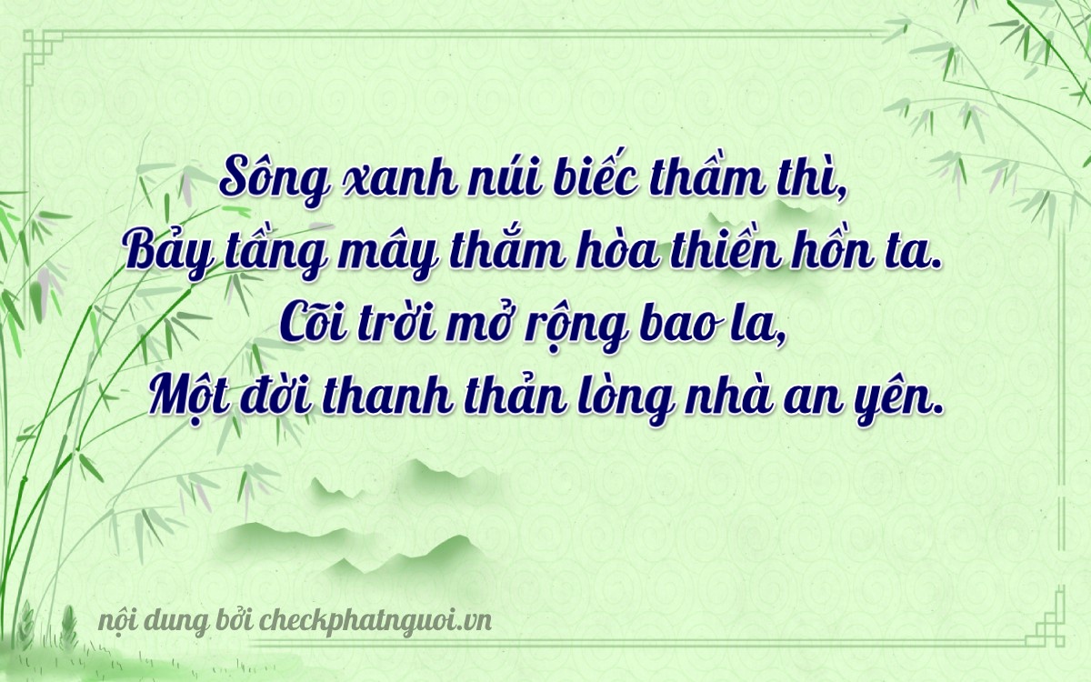 Bài thơ ý nghĩa cho <b>biển số 76AD-03671</b> tại website checkphatnguoi.vn
