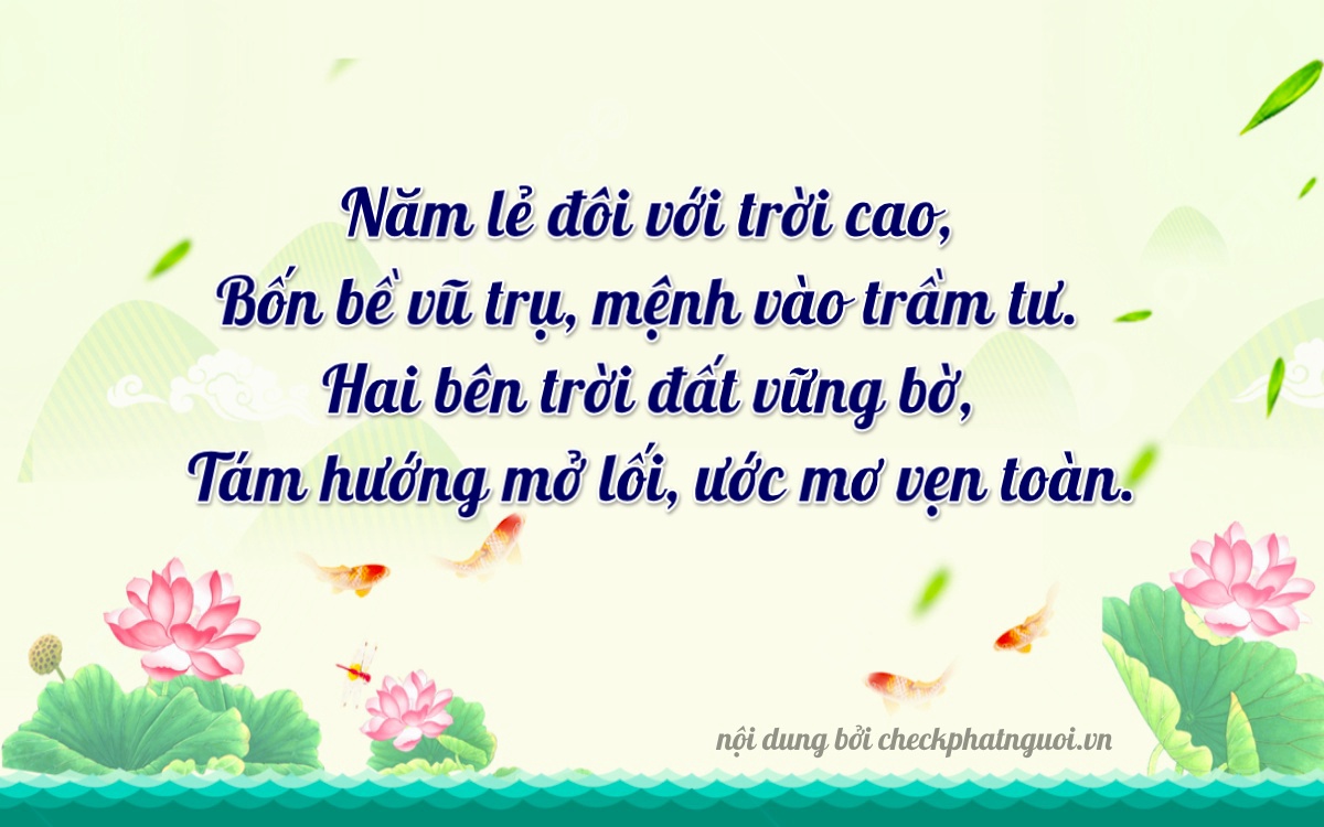 Bài thơ ý nghĩa cho <b>biển số 76AD-05248</b> tại website checkphatnguoi.vn