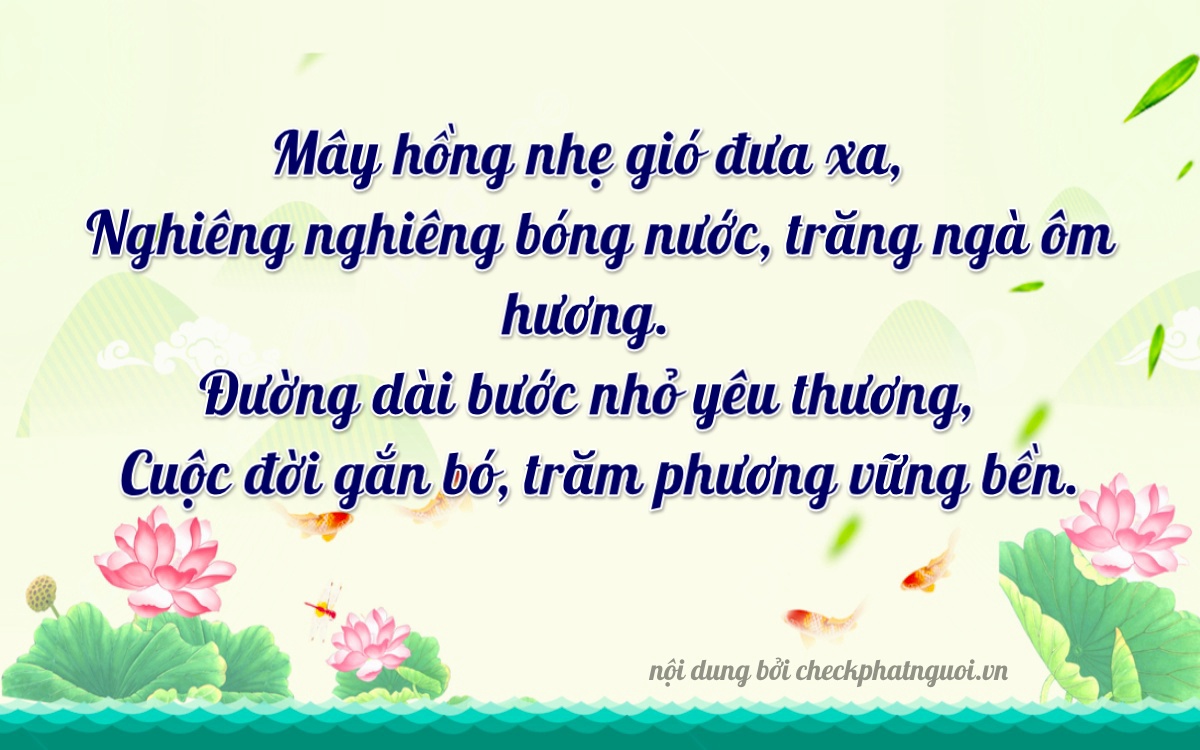 Bài thơ ý nghĩa cho <b>biển số 76AD-09909</b> tại website checkphatnguoi.vn