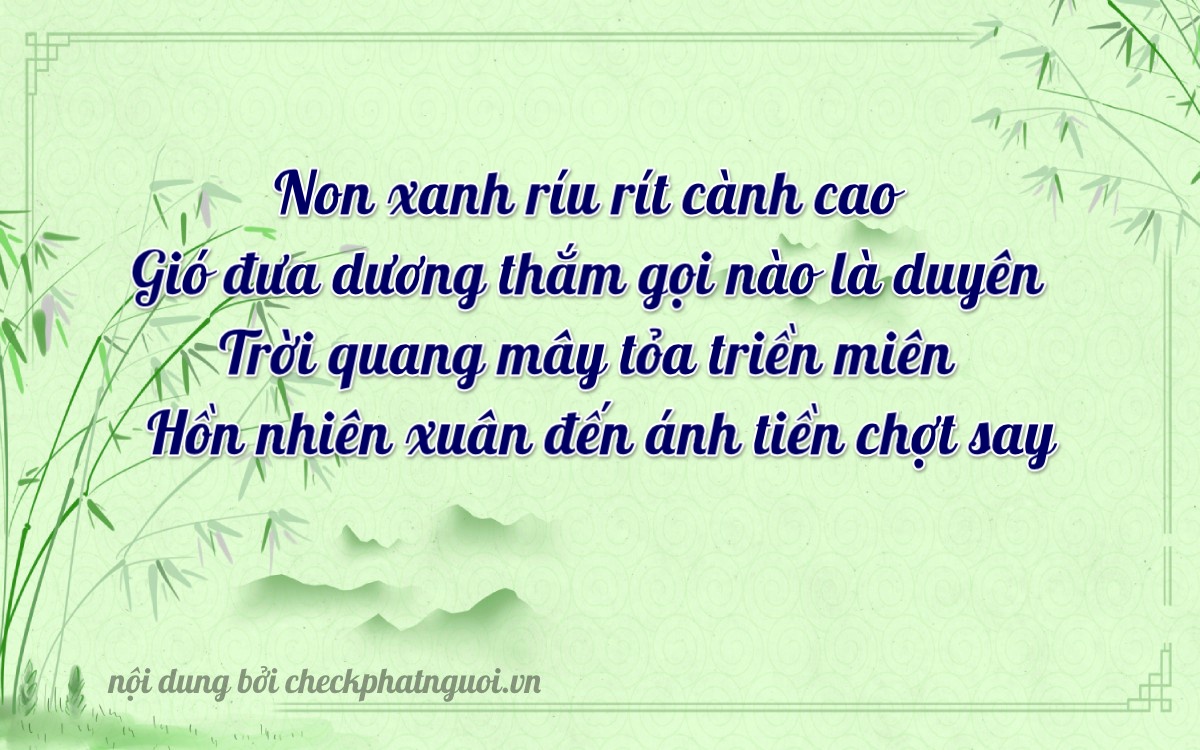 Bài thơ ý nghĩa cho <b>biển số 76AE-02735</b> tại website checkphatnguoi.vn