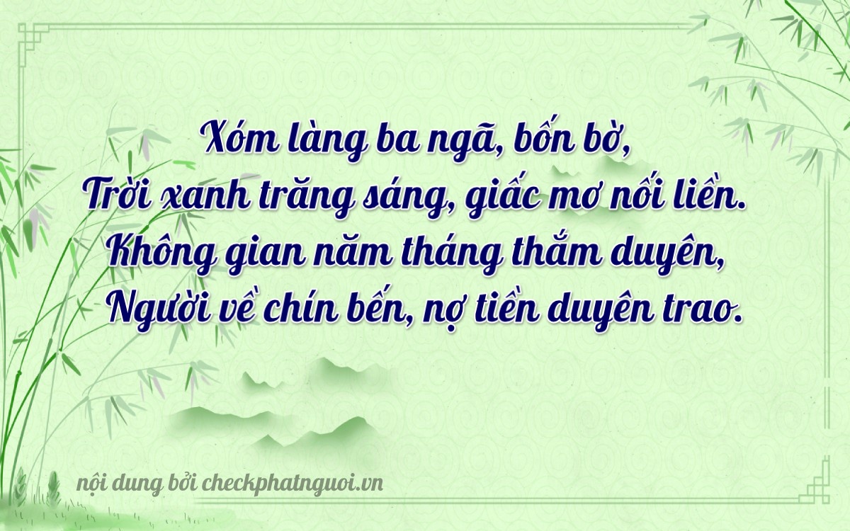 Bài thơ ý nghĩa cho <b>biển số 76AE-03090</b> tại website checkphatnguoi.vn