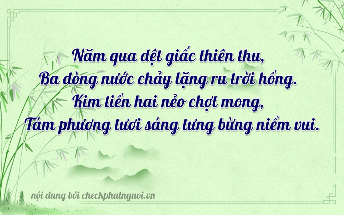 Bài thơ ý nghĩa cho <b>biển số 76AE-05328</b> tại website checkphatnguoi.vn