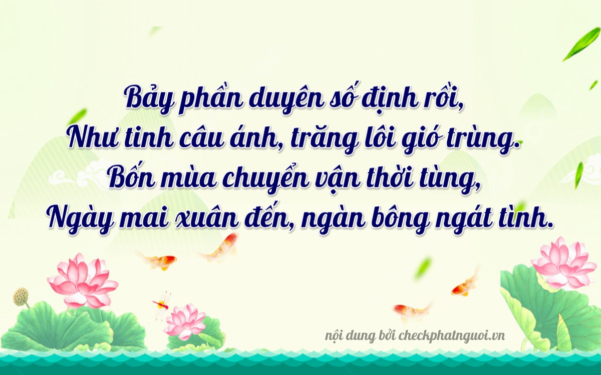 Bài thơ ý nghĩa cho <b>biển số 76AF-07460</b> tại website checkphatnguoi.vn
