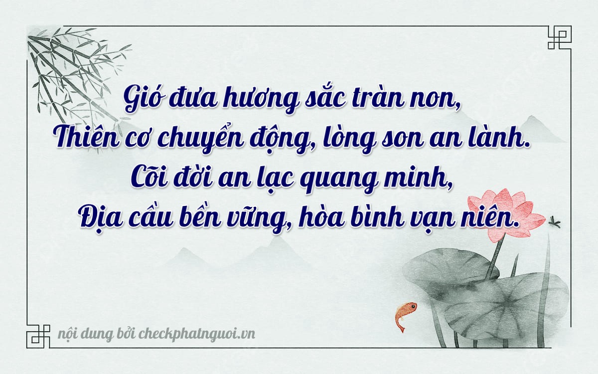 Bài thơ ý nghĩa cho <b>biển số 76AH-04310</b> tại website checkphatnguoi.vn