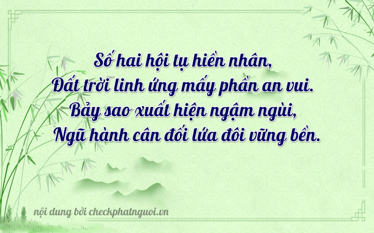 Bài thơ ý nghĩa cho <b>biển số 76AM-02751</b> tại website checkphatnguoi.vn