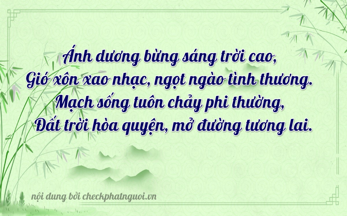 Bài thơ ý nghĩa cho <b>biển số 76AM-02806</b> tại website checkphatnguoi.vn