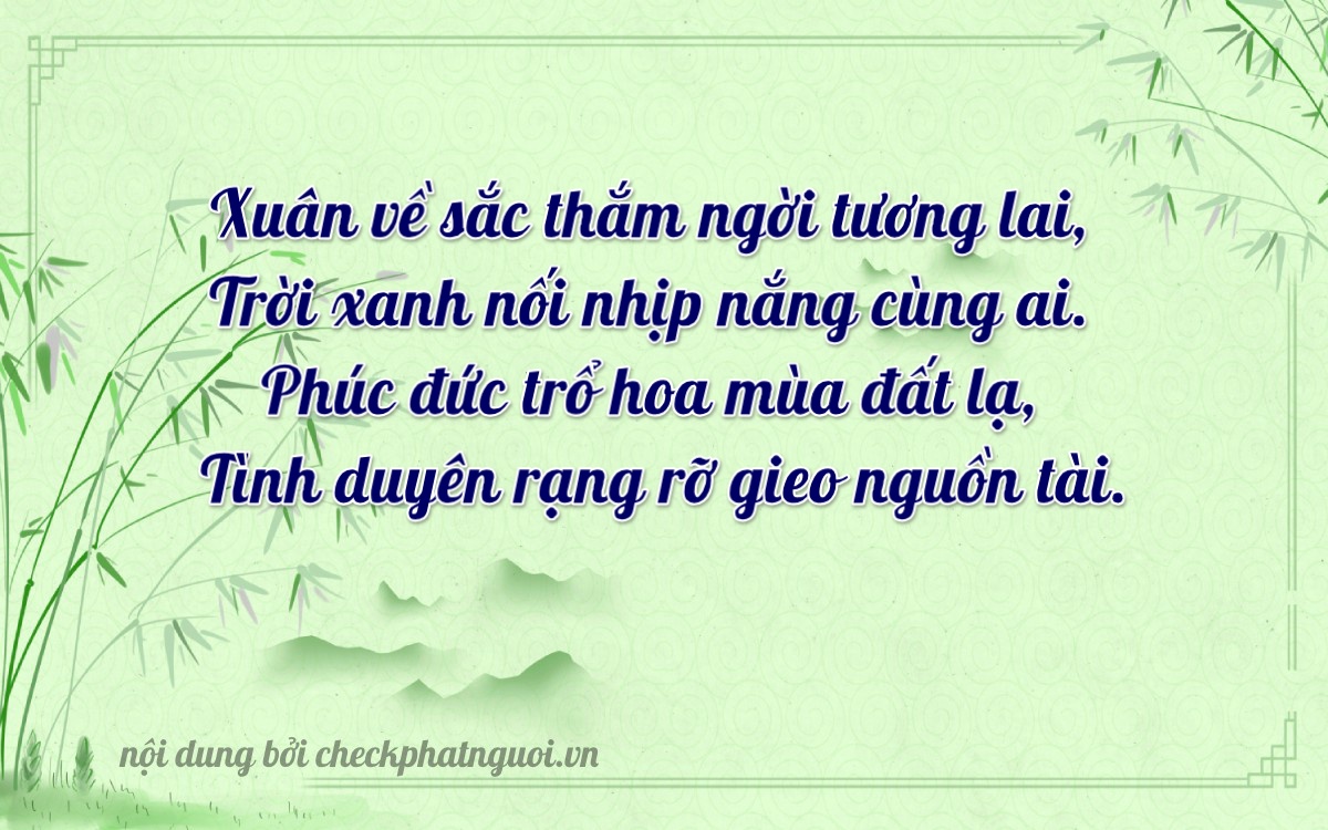 Bài thơ ý nghĩa cho <b>biển số 76B-00895</b> tại website checkphatnguoi.vn