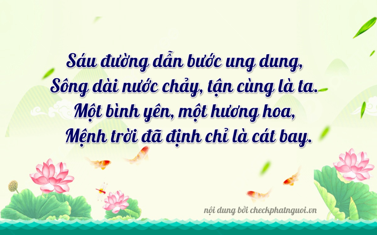 Bài thơ ý nghĩa cho <b>biển số 76B1-06155</b> tại website checkphatnguoi.vn