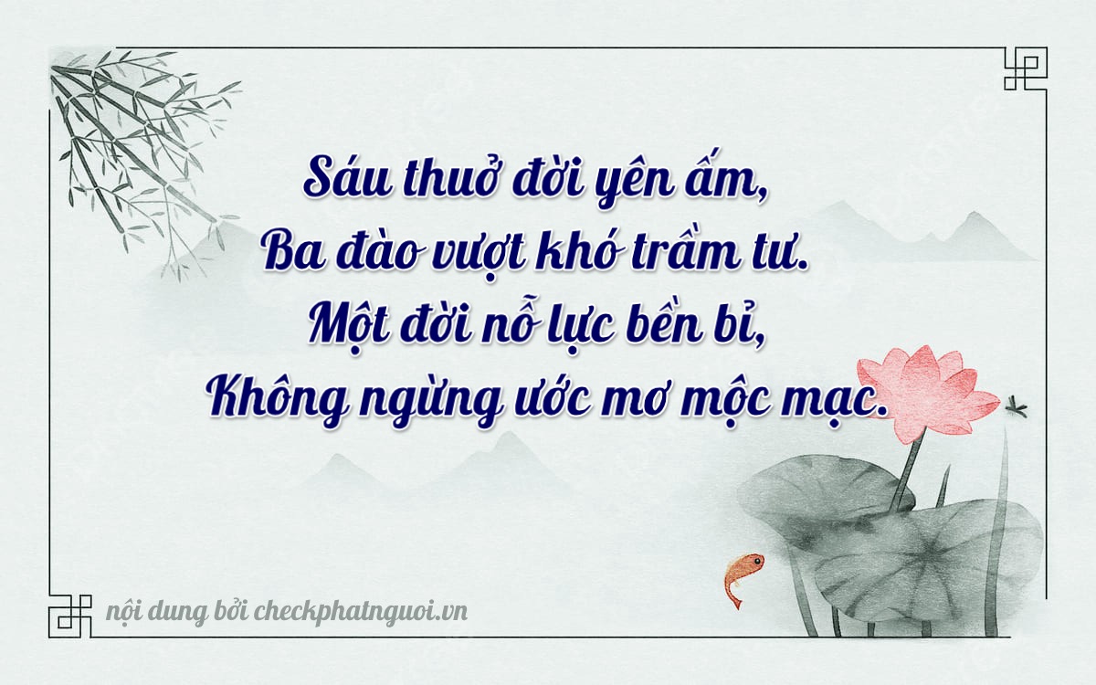 Bài thơ ý nghĩa cho <b>biển số 76B1-06310</b> tại website checkphatnguoi.vn