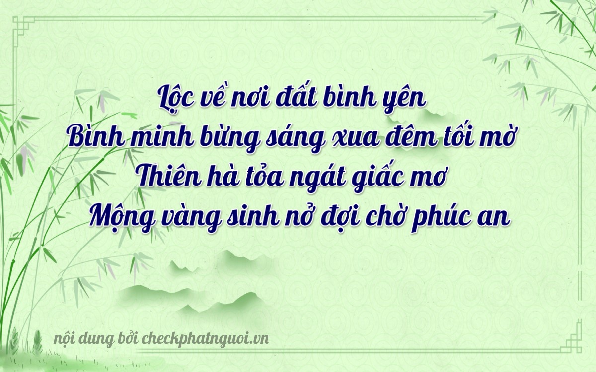 Bài thơ ý nghĩa cho <b>biển số 76B1-13720</b> tại website checkphatnguoi.vn