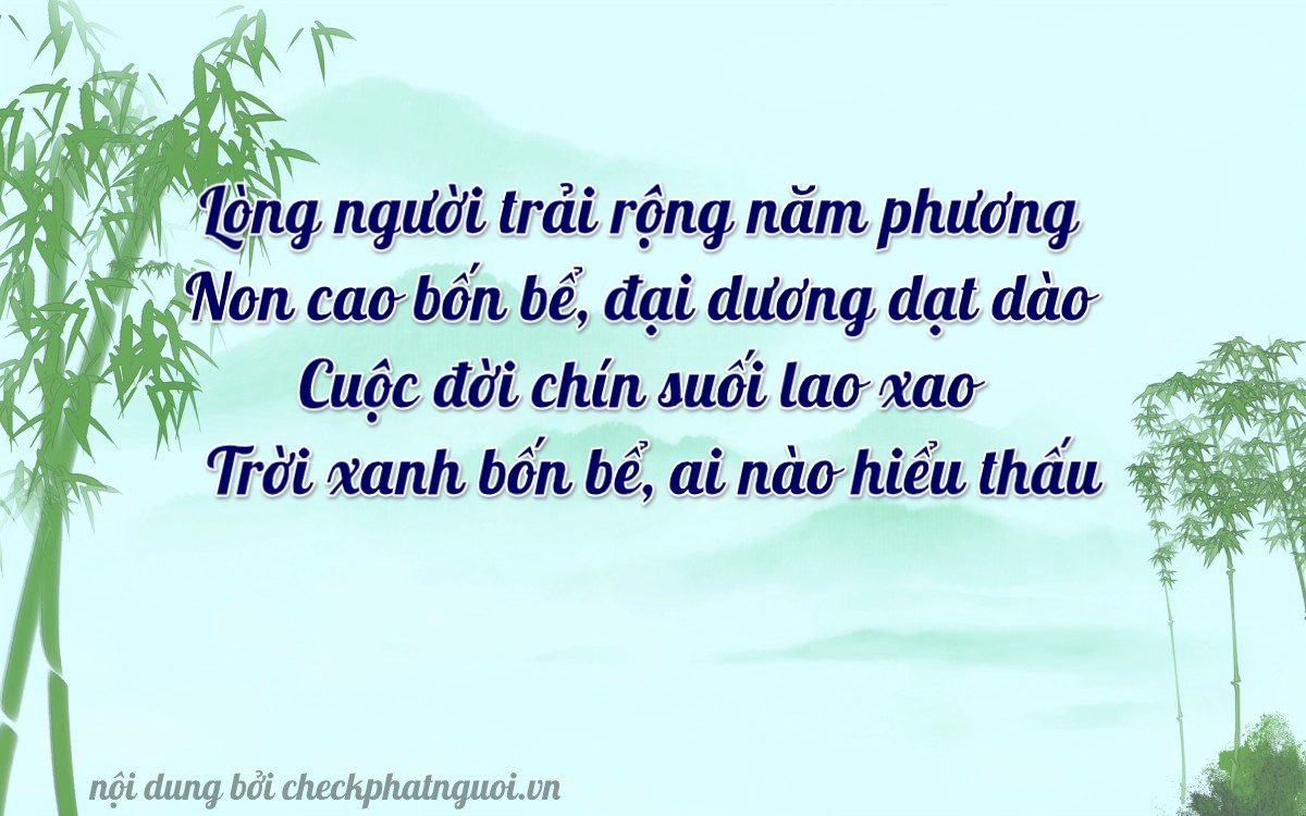 Bài thơ ý nghĩa cho <b>biển số 76B1-15094</b> tại website checkphatnguoi.vn