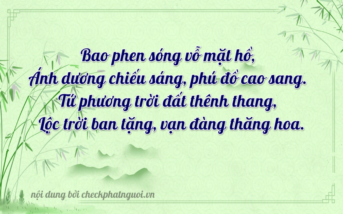 Bài thơ ý nghĩa cho <b>biển số 76B1-22348</b> tại website checkphatnguoi.vn