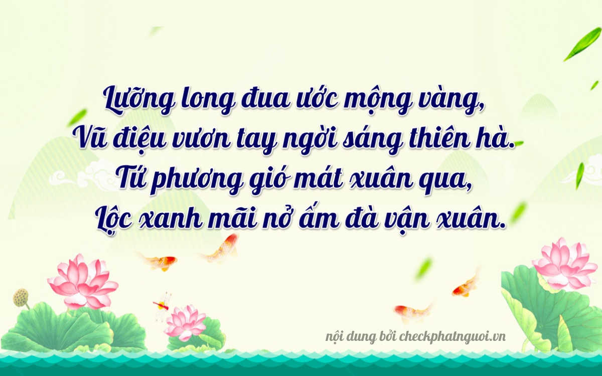 Bài thơ ý nghĩa cho <b>biển số 76B1-24417</b> tại website checkphatnguoi.vn