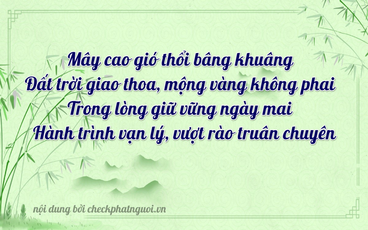 Bài thơ ý nghĩa cho <b>biển số 76B1-33541</b> tại website checkphatnguoi.vn