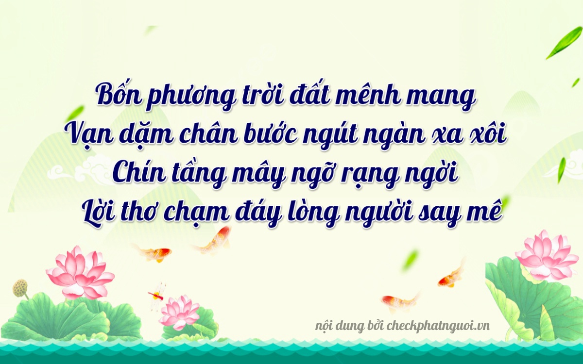 Bài thơ ý nghĩa cho <b>biển số 76B1-40795</b> tại website checkphatnguoi.vn