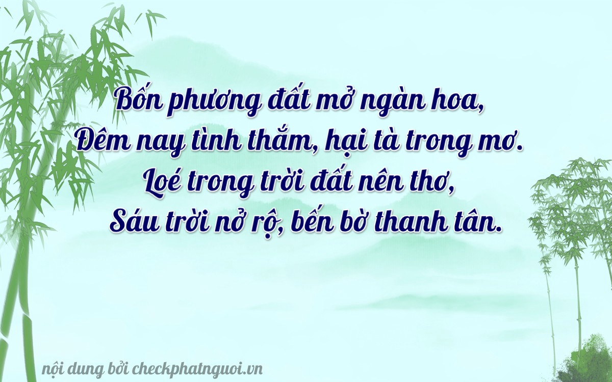 Bài thơ ý nghĩa cho <b>biển số 76B1-42364</b> tại website checkphatnguoi.vn