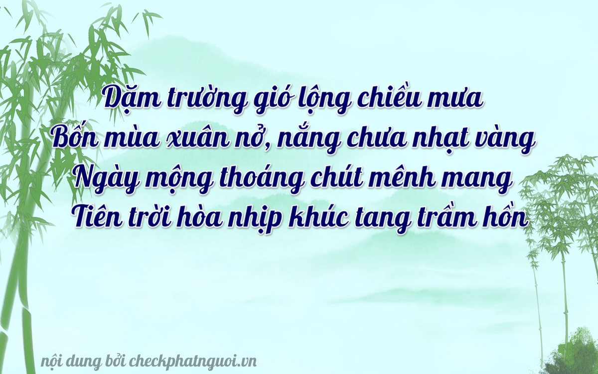 Bài thơ ý nghĩa cho <b>biển số 76B1-45654</b> tại website checkphatnguoi.vn