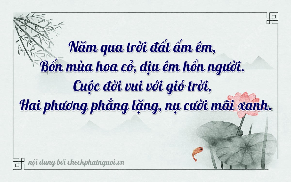 Bài thơ ý nghĩa cho <b>biển số 76B1-50429</b> tại website checkphatnguoi.vn