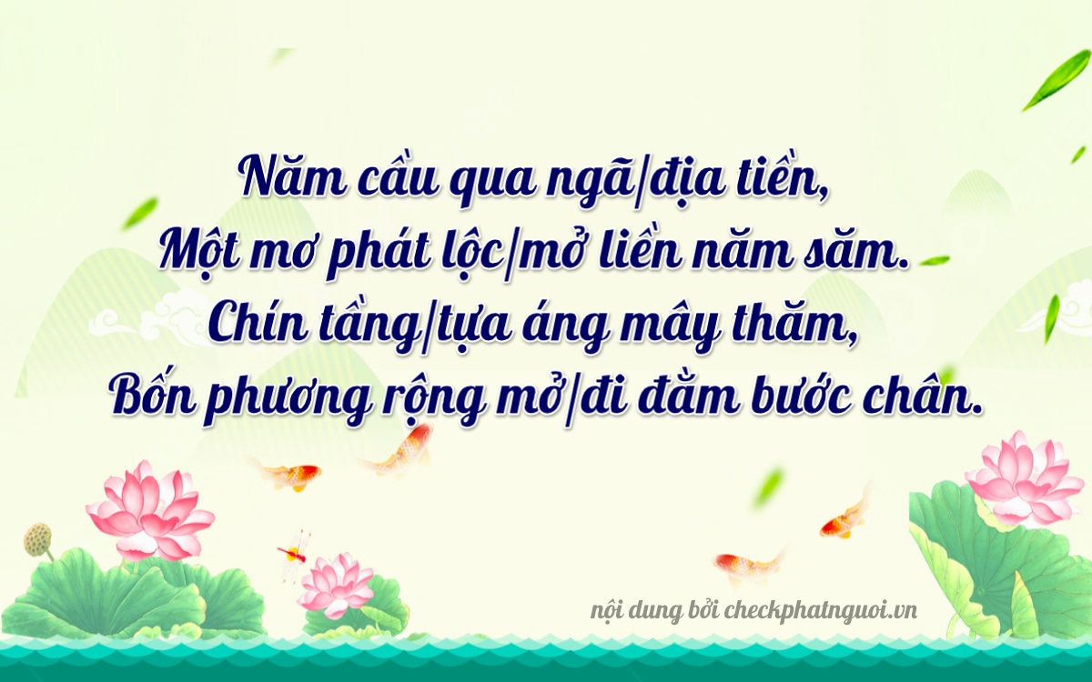 Bài thơ ý nghĩa cho <b>biển số 76B1-51942</b> tại website checkphatnguoi.vn