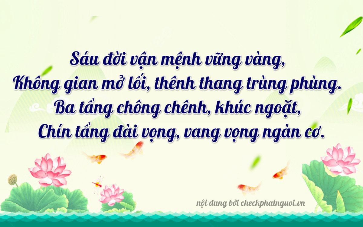 Bài thơ ý nghĩa cho <b>biển số 76B1-60398</b> tại website checkphatnguoi.vn
