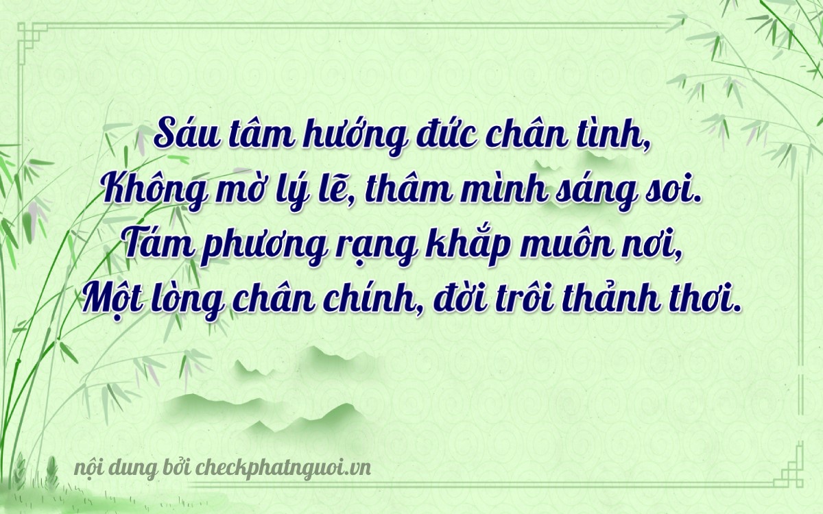 Bài thơ ý nghĩa cho <b>biển số 76B1-60861</b> tại website checkphatnguoi.vn