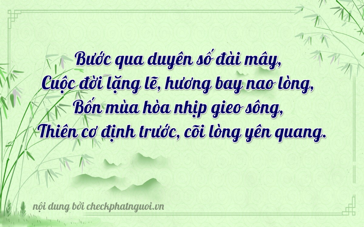 Bài thơ ý nghĩa cho <b>biển số 76B1-70456</b> tại website checkphatnguoi.vn