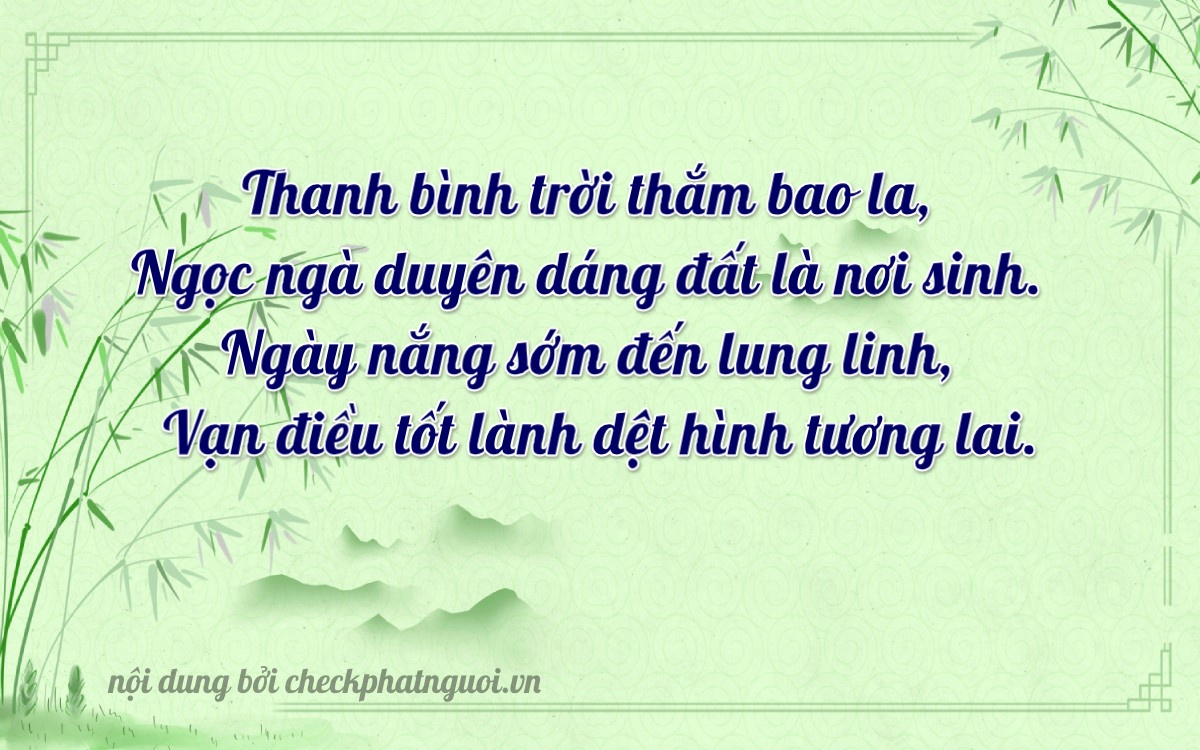 Bài thơ ý nghĩa cho <b>biển số 76B1-72833</b> tại website checkphatnguoi.vn