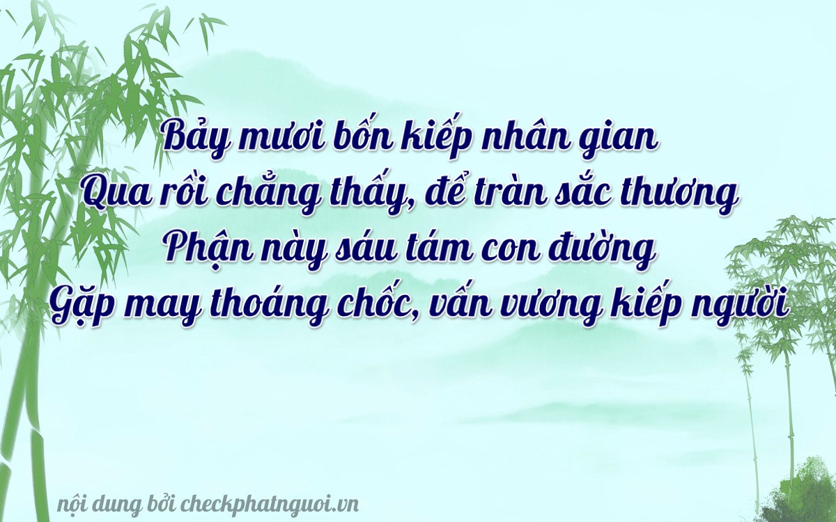 Bài thơ ý nghĩa cho <b>biển số 76B1-74638</b> tại website checkphatnguoi.vn
