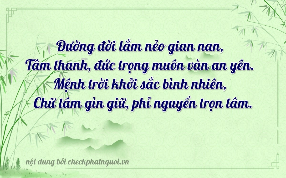 Bài thơ ý nghĩa cho <b>biển số 76B1-76878</b> tại website checkphatnguoi.vn
