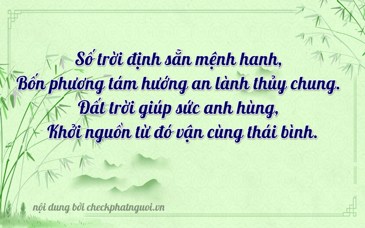 Bài thơ ý nghĩa cho <b>biển số 76B1-82482</b> tại website checkphatnguoi.vn