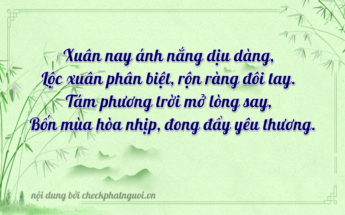 Bài thơ ý nghĩa cho <b>biển số 76B1-86048</b> tại website checkphatnguoi.vn