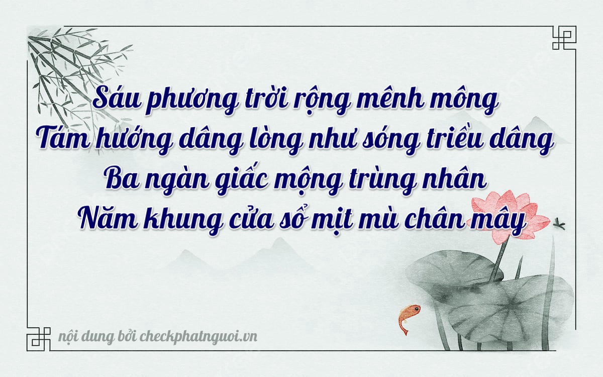 Bài thơ ý nghĩa cho <b>biển số 76B1-86355</b> tại website checkphatnguoi.vn