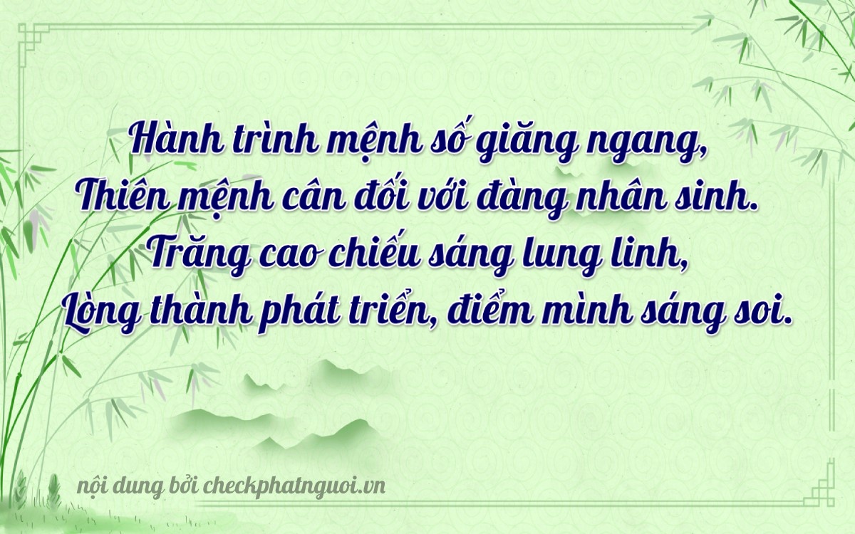 Bài thơ ý nghĩa cho <b>biển số 76B1-88037</b> tại website checkphatnguoi.vn