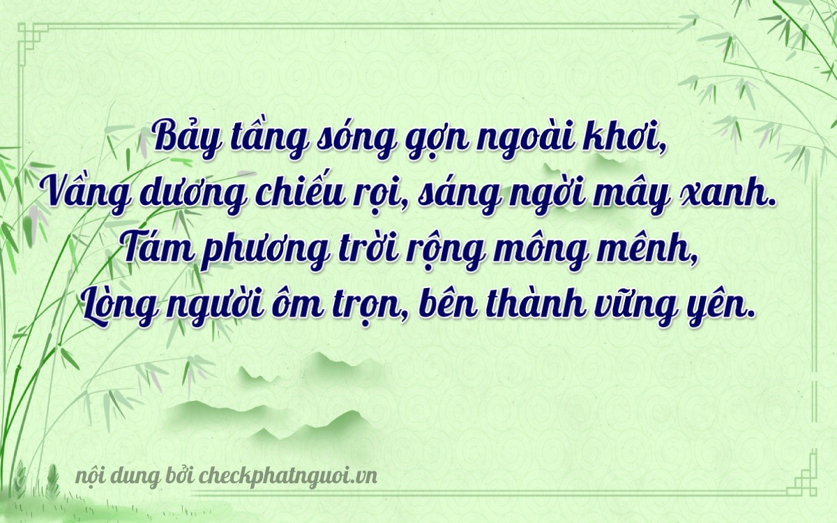 Bài thơ ý nghĩa cho <b>biển số 76B-78385</b> tại website checkphatnguoi.vn