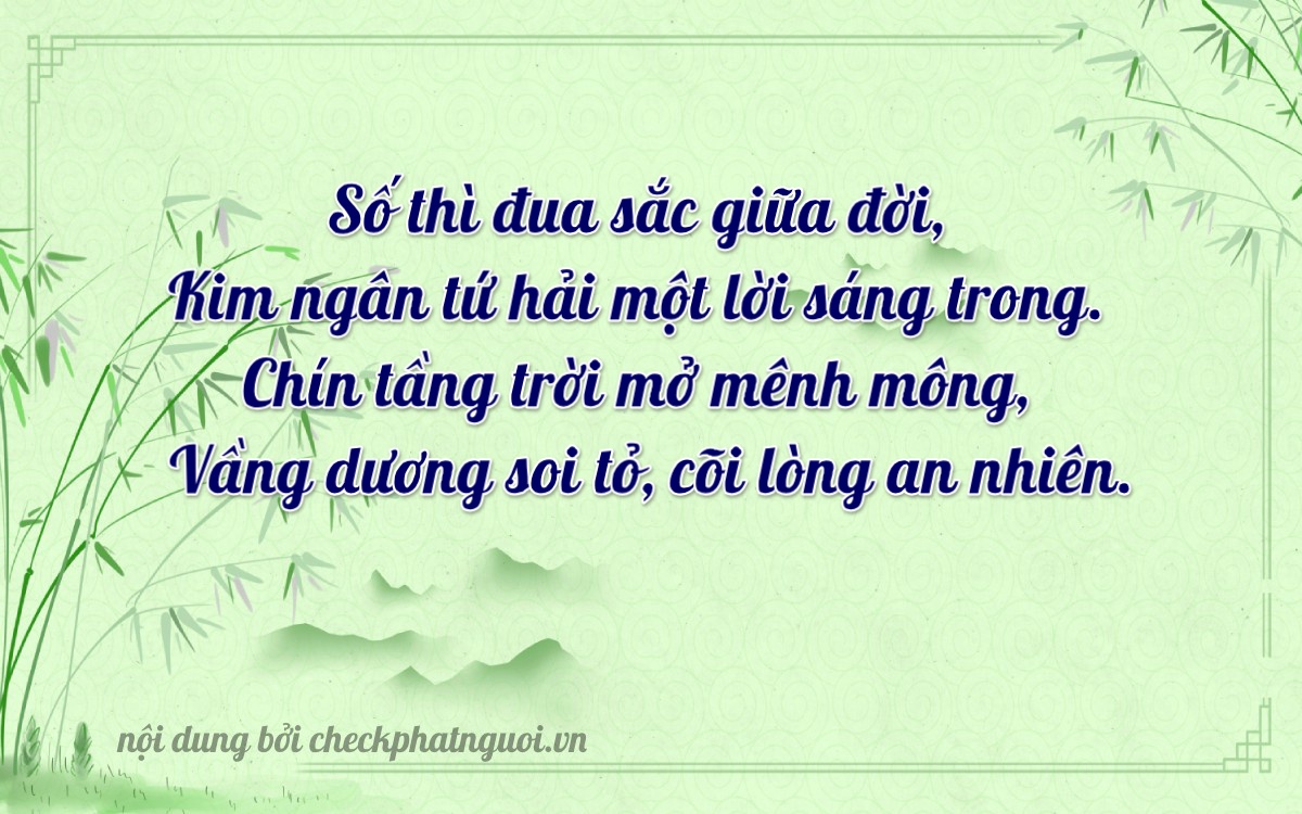 Bài thơ ý nghĩa cho <b>biển số 76C-05499</b> tại website checkphatnguoi.vn