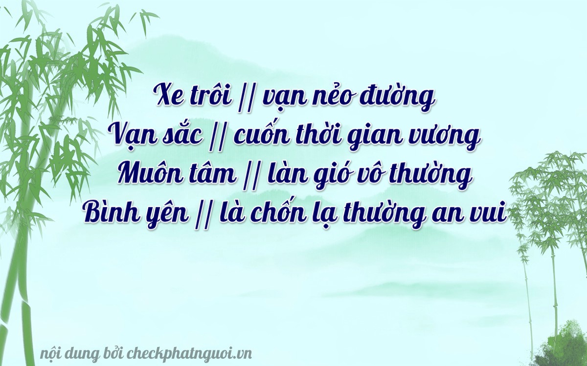 Bài thơ ý nghĩa cho <b>biển số 76C-08996</b> tại website checkphatnguoi.vn