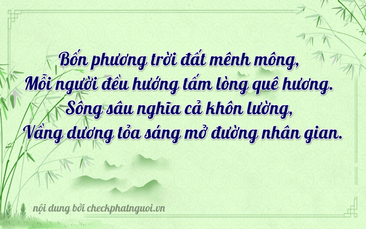 Bài thơ ý nghĩa cho <b>biển số 76C1-14059</b> tại website checkphatnguoi.vn