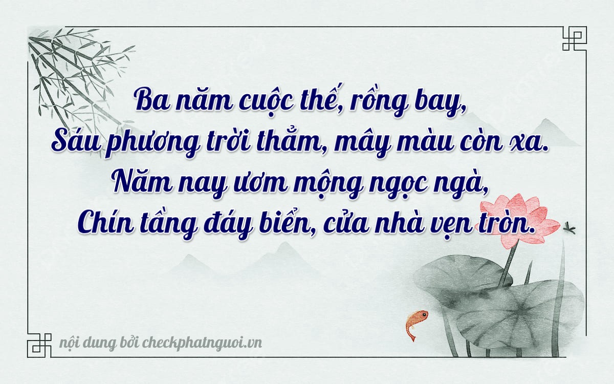 Bài thơ ý nghĩa cho <b>biển số 76C1-36599</b> tại website checkphatnguoi.vn
