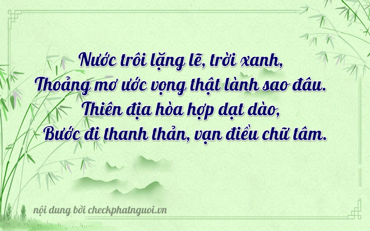 Bài thơ ý nghĩa cho <b>biển số 76C1-49761</b> tại website checkphatnguoi.vn