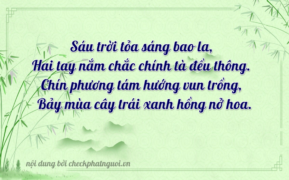 Bài thơ ý nghĩa cho <b>biển số 76C1-62937</b> tại website checkphatnguoi.vn