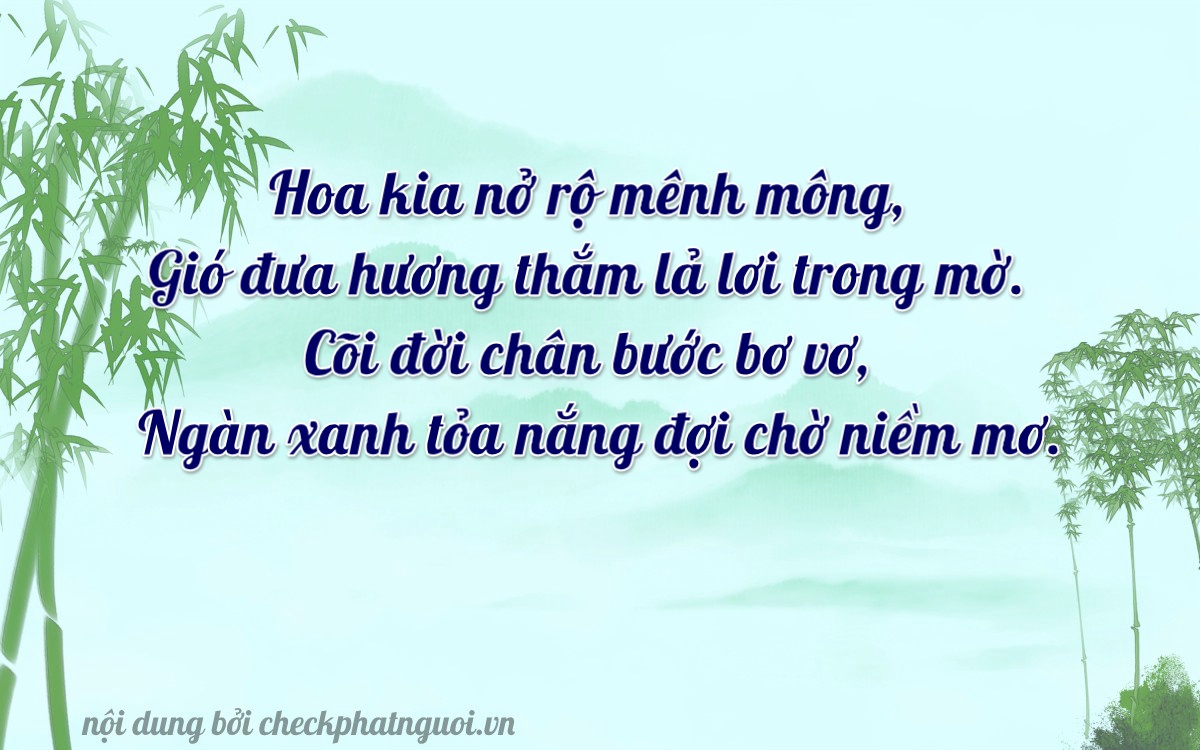 Bài thơ ý nghĩa cho <b>biển số 76C1-69705</b> tại website checkphatnguoi.vn