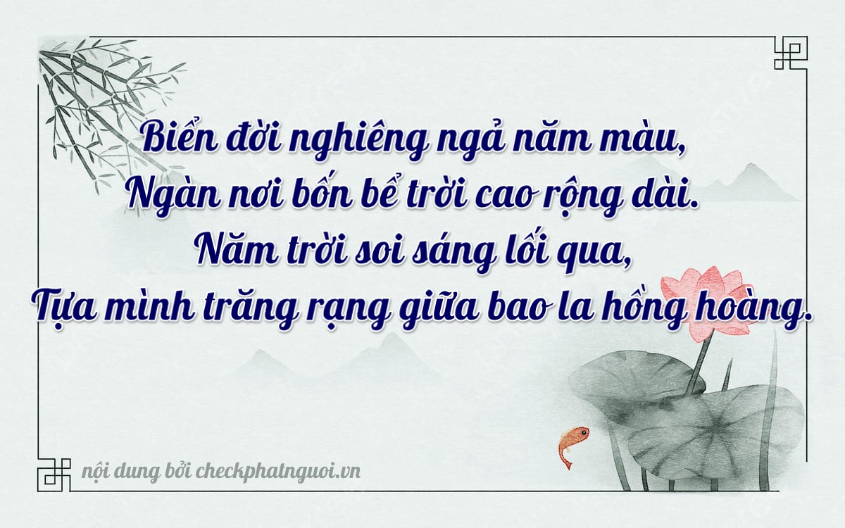 Bài thơ ý nghĩa cho <b>biển số 76C-17005</b> tại website checkphatnguoi.vn