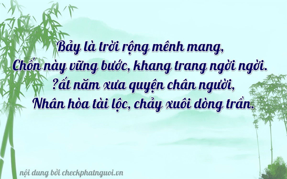 Bài thơ ý nghĩa cho <b>biển số 76C1-70054</b> tại website checkphatnguoi.vn