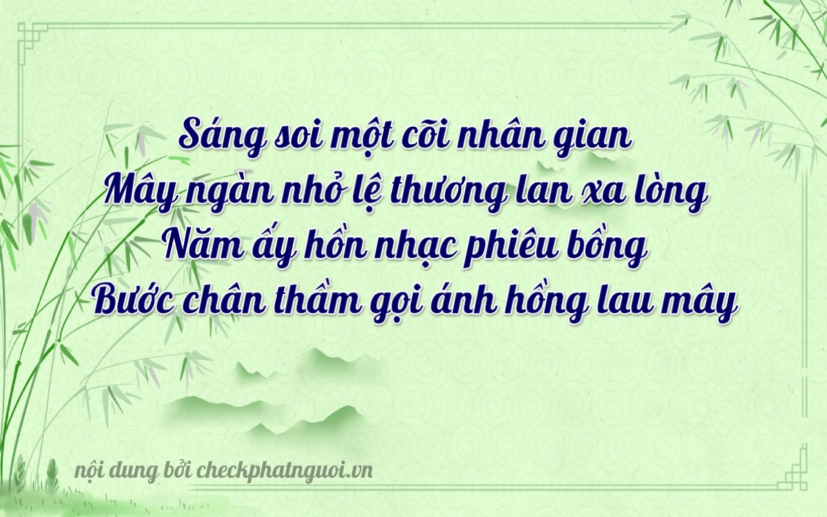 Bài thơ ý nghĩa cho <b>biển số 76C1-83225</b> tại website checkphatnguoi.vn