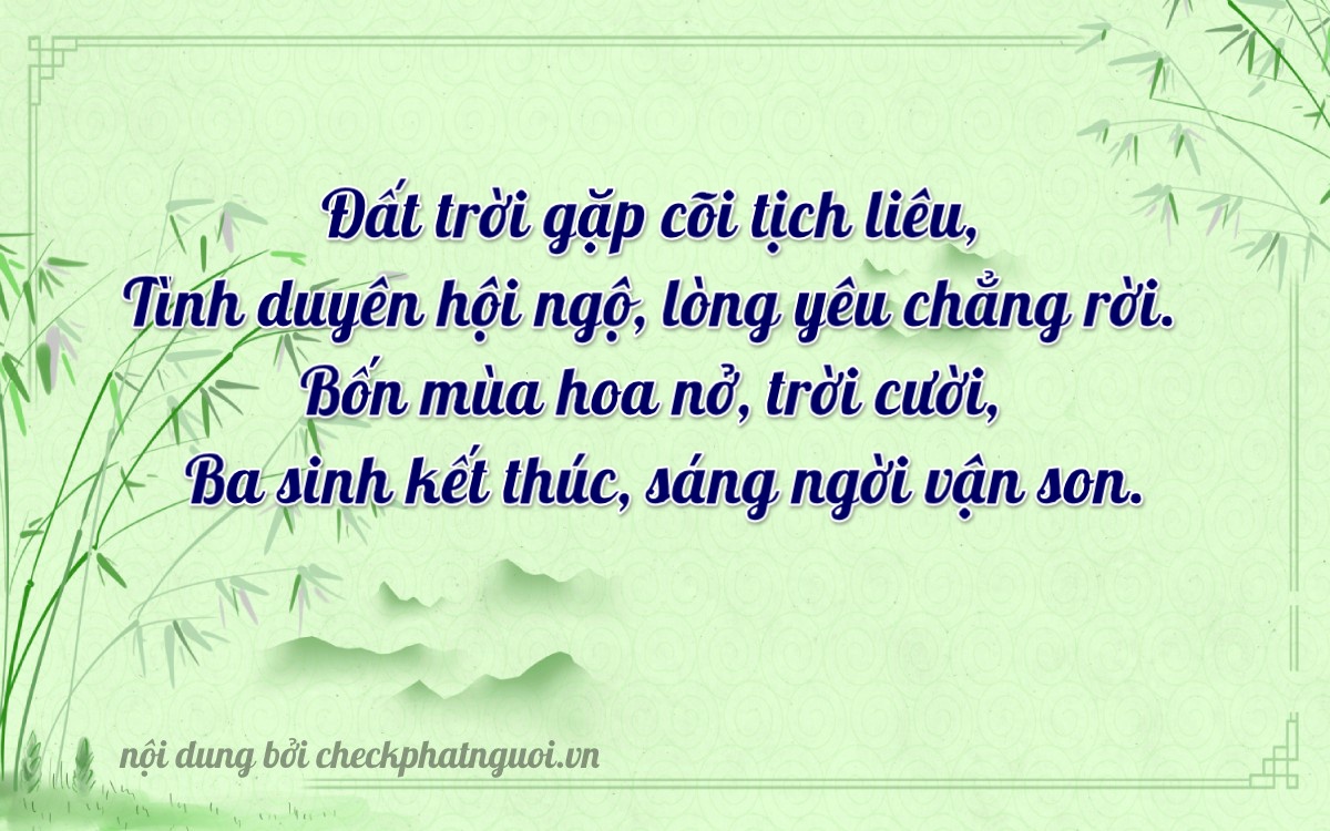 Bài thơ ý nghĩa cho <b>biển số 76C1-84430</b> tại website checkphatnguoi.vn