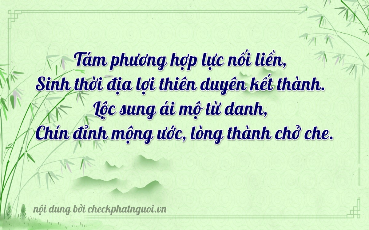 Bài thơ ý nghĩa cho <b>biển số 76C1-85689</b> tại website checkphatnguoi.vn