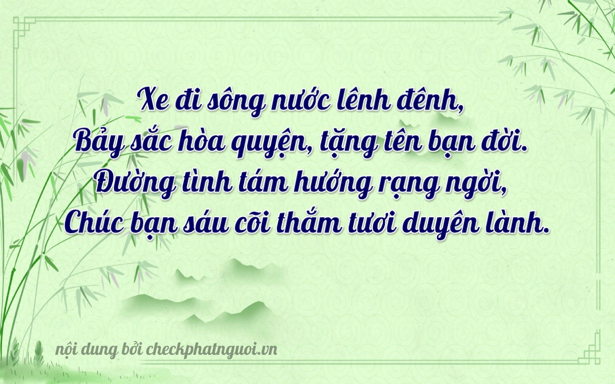 Bài thơ ý nghĩa cho <b>biển số 76C-82766</b> tại website checkphatnguoi.vn