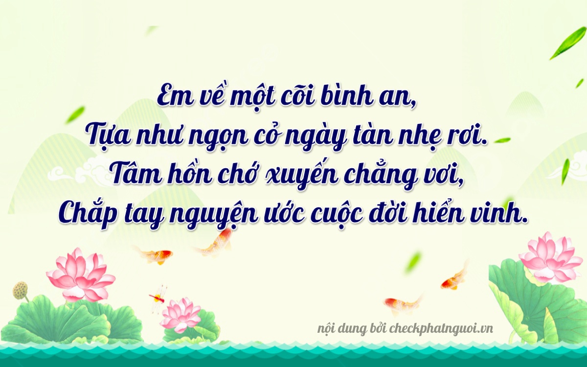 Bài thơ ý nghĩa cho <b>biển số 76D-00496</b> tại website checkphatnguoi.vn