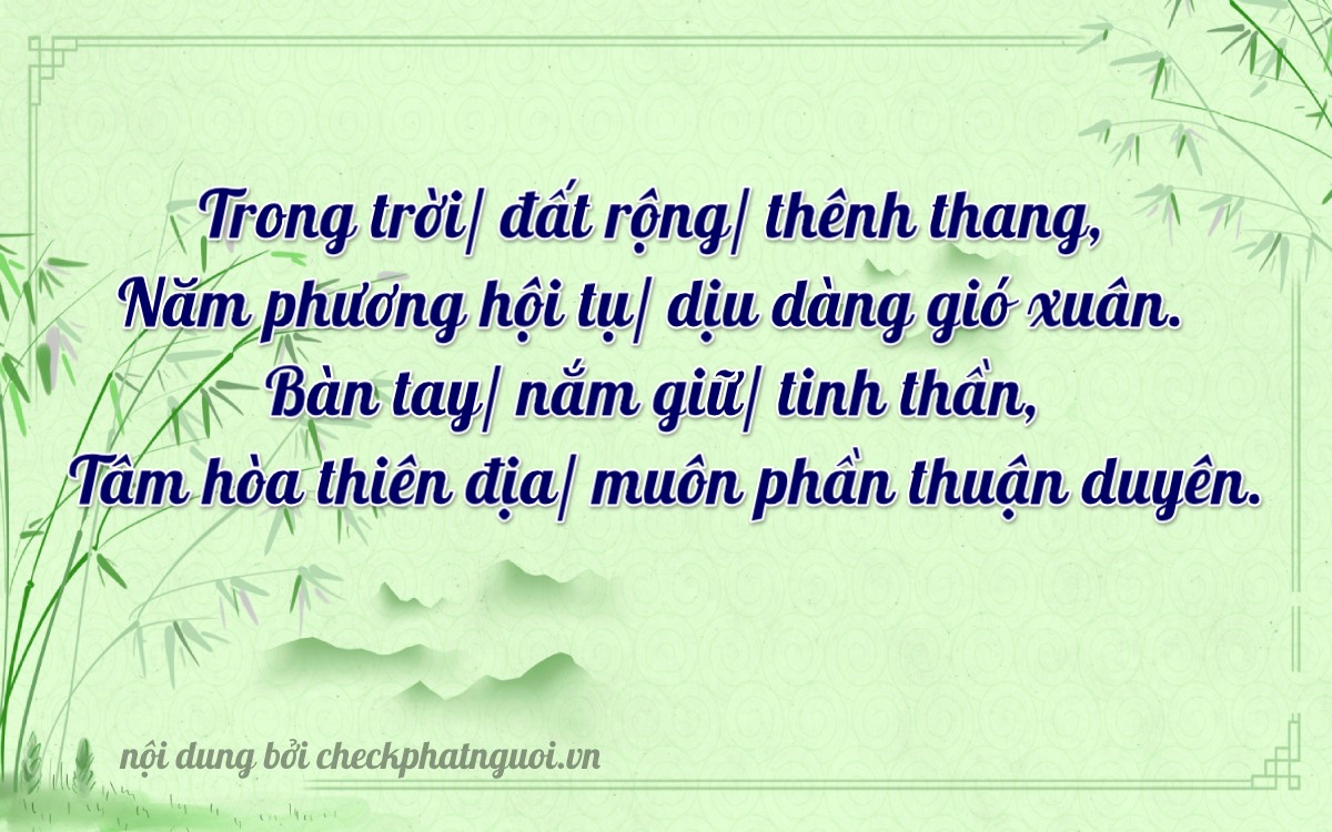 Bài thơ ý nghĩa cho <b>biển số 76D-00596</b> tại website checkphatnguoi.vn